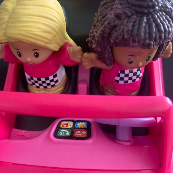 Barbie little people Pink Toy Car with Figures - Picture 3 of 9
